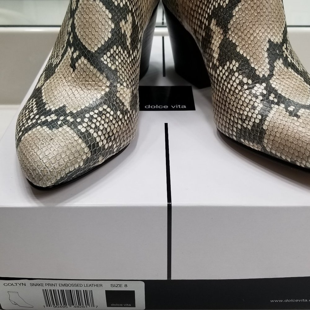 Snake Printed Booties - image 1